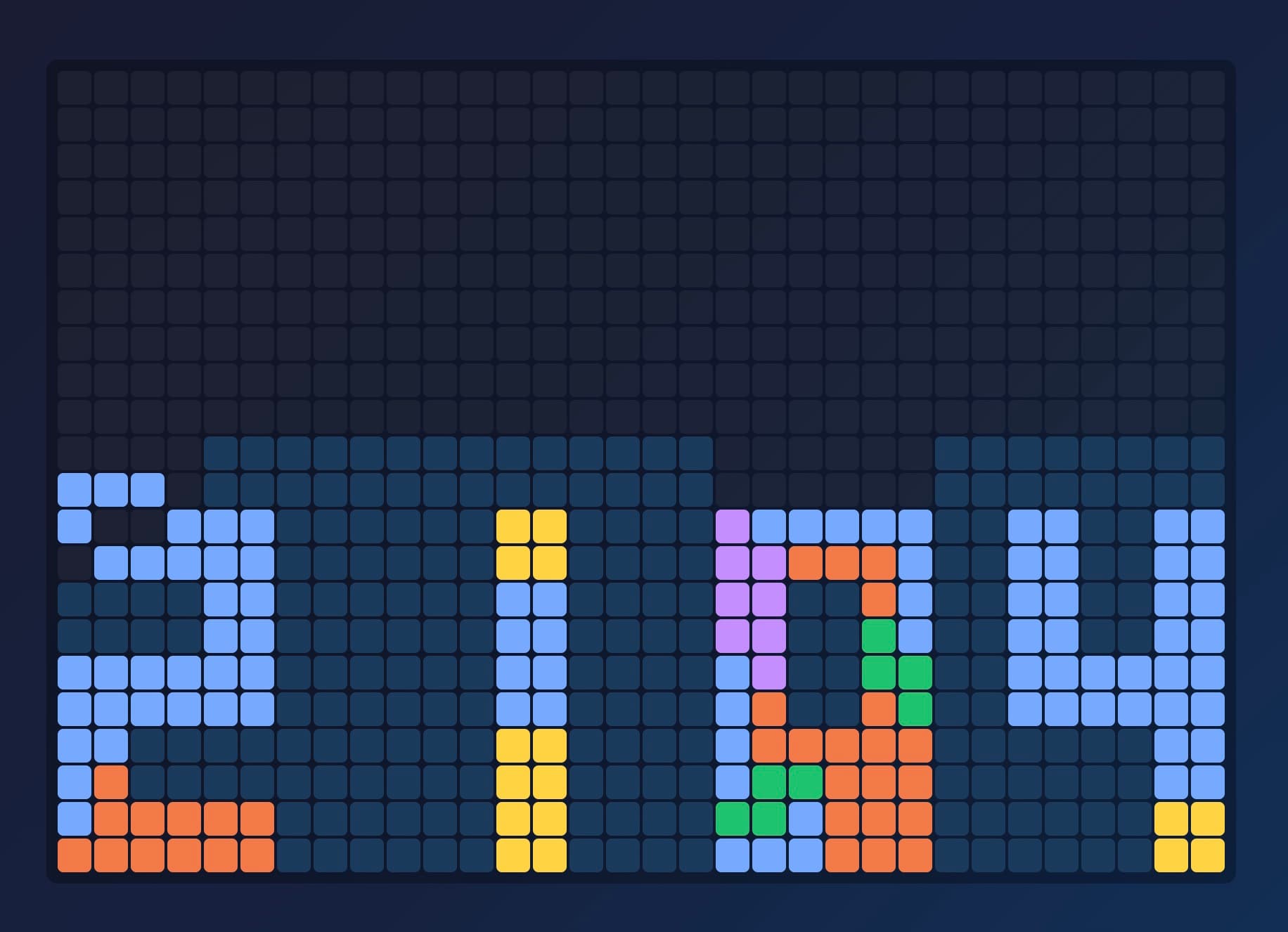 Screenshot of Tetris Time countdown clock