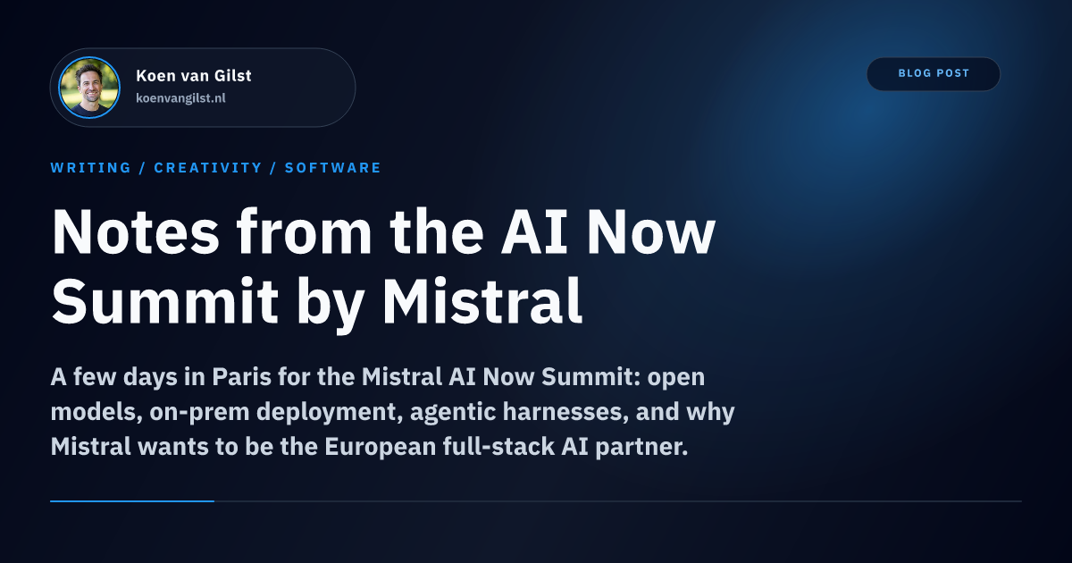 Notes from the Mistral AI Now Summit